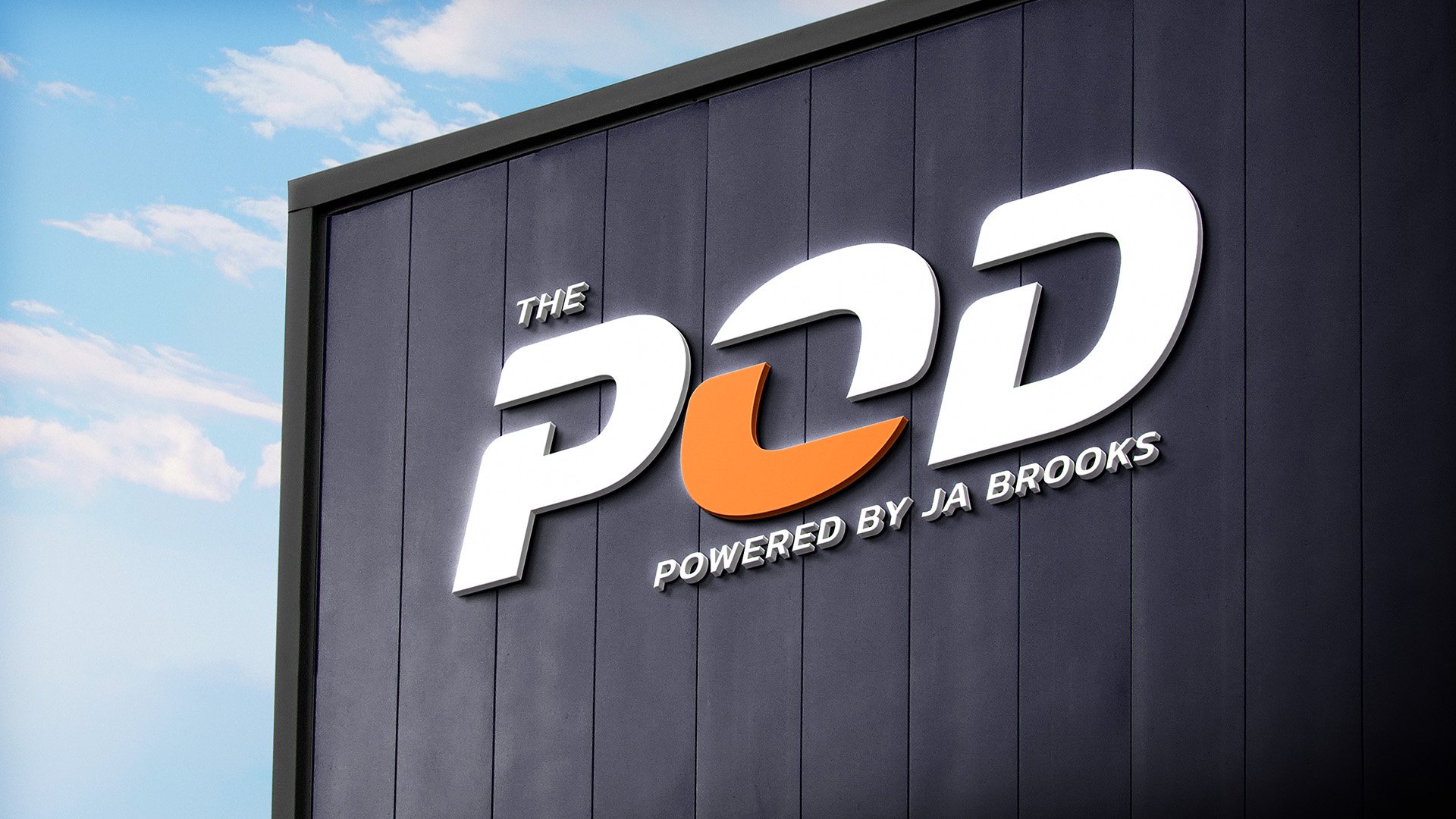 Logo on building